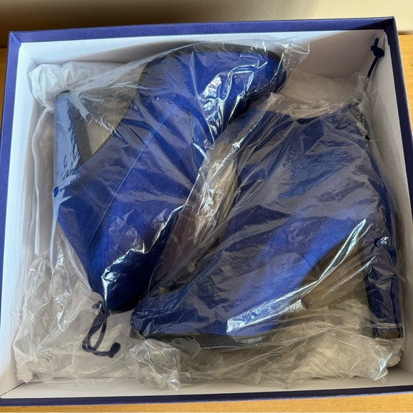 *SOLD* Stuart Weitzman Blue Suede Booties - Picture 9 of 9